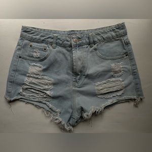 Light Wash Jean Shorts